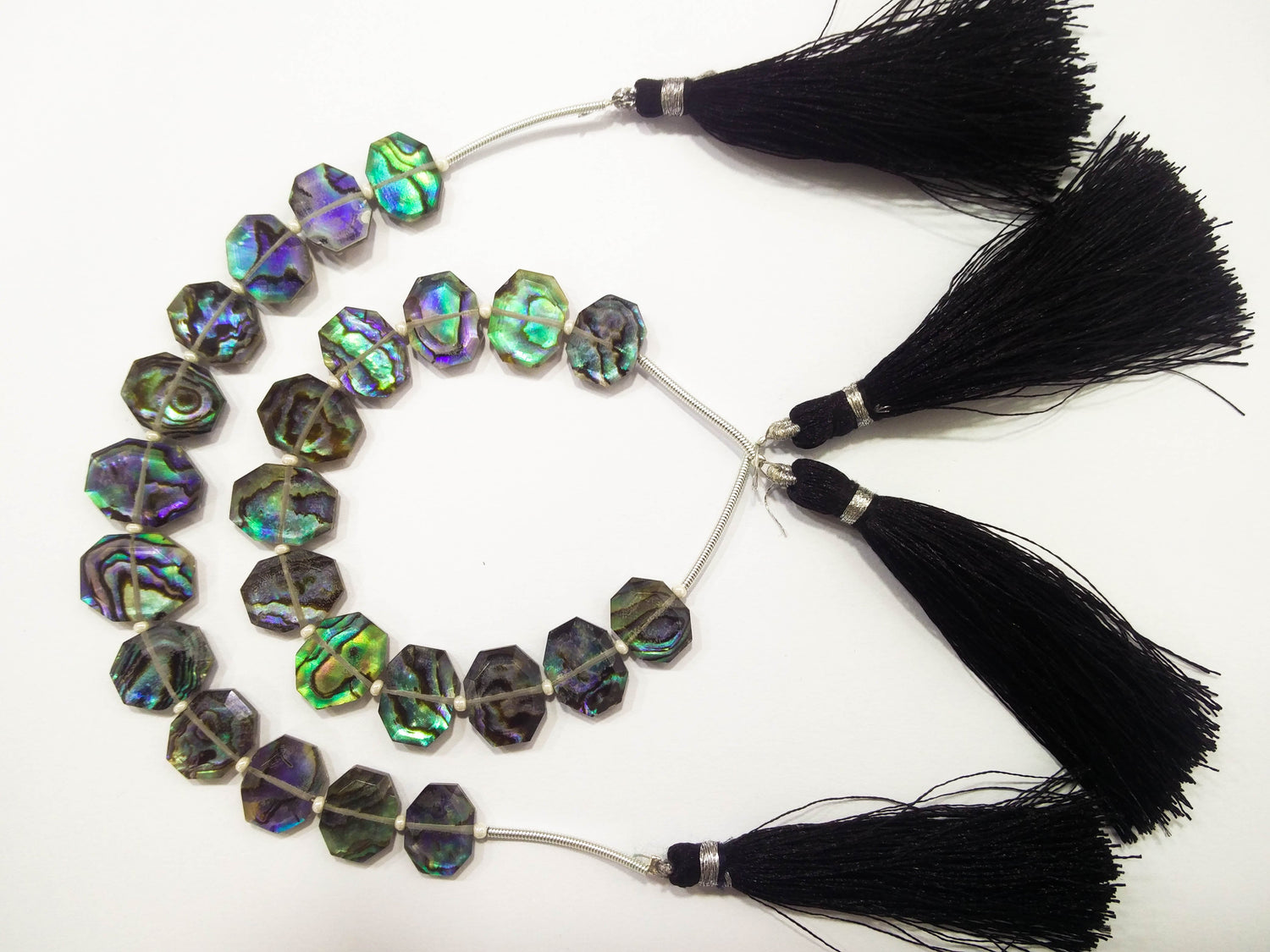 Abalone Shell X Crystal Natural Gemstone Crown Cut Beads Beadsforyourjewelry