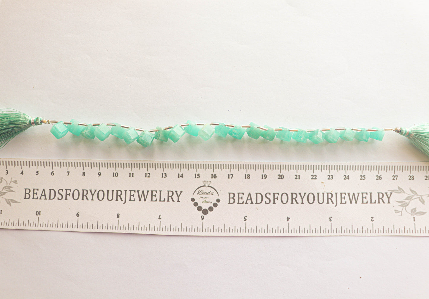 Amazonite Gemstone Faceted Cube Shape Side Drill Beads Beadsforyourjewelry