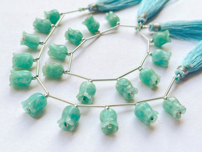Amazonite flower carving Lily of the valley shape beads Beadsforyourjewelry