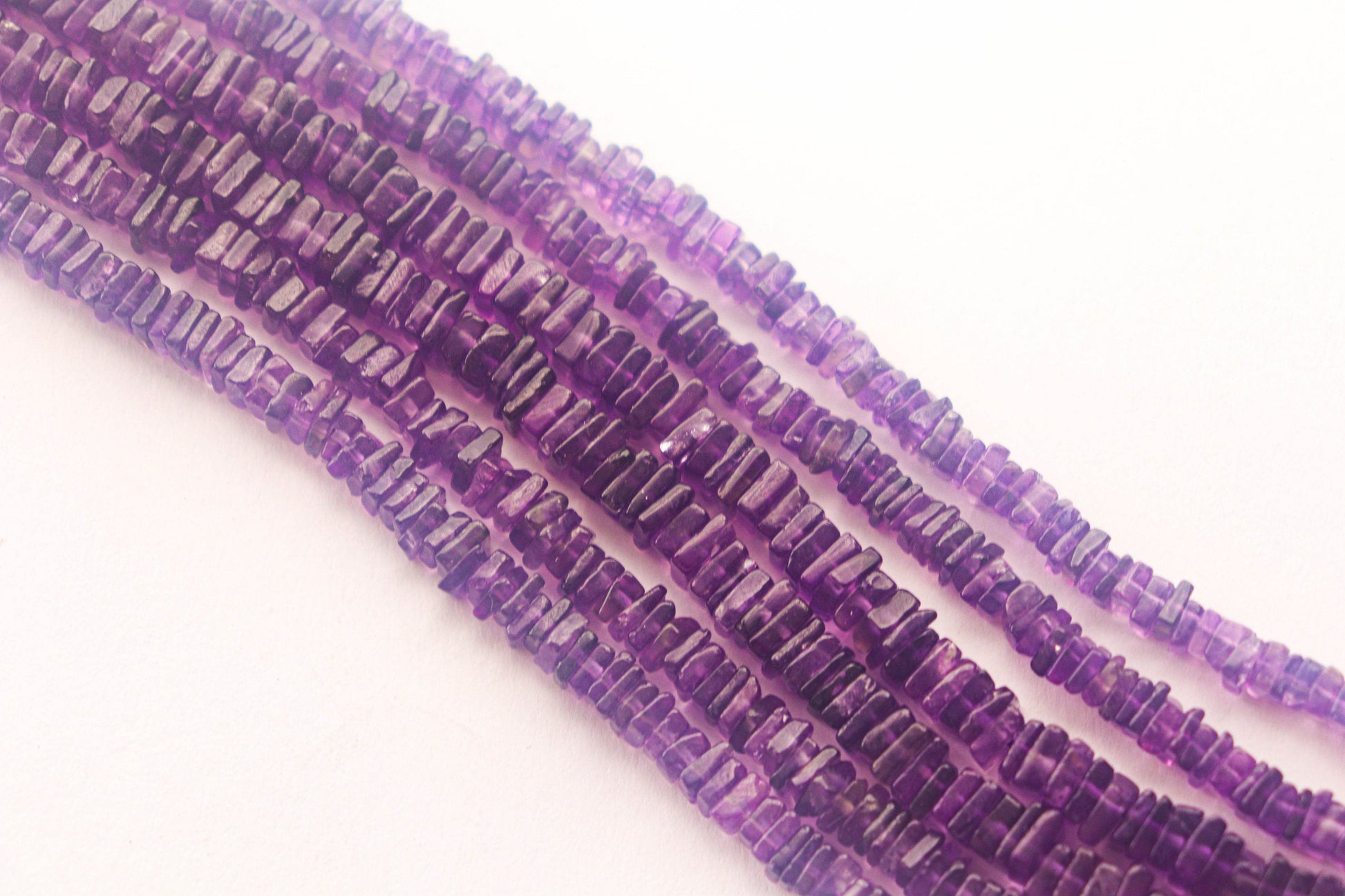 Amethyst Beads Smooth Square Heishi Shape | 4x4mm | 16 Inch Full String | Natural Gemstone Beads for Jewelry making Beadsforyourjewelry