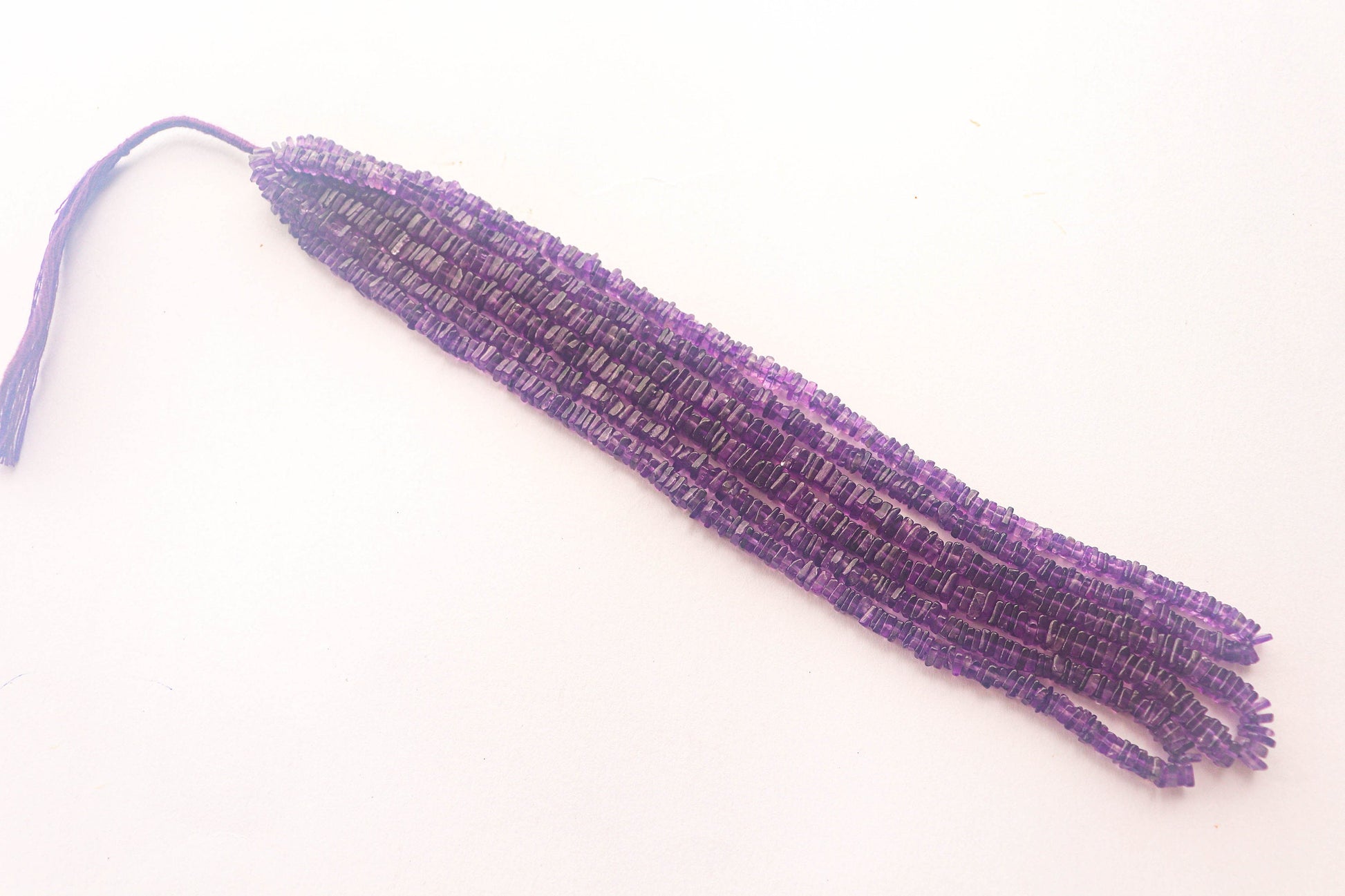 Amethyst Beads Smooth Square Heishi Shape | 4x4mm | 16 Inch Full String | Natural Gemstone Beads for Jewelry making Beadsforyourjewelry
