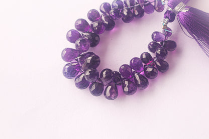 Amethyst Faceted Drops ~ 42 Pieces Beadsforyourjewelry