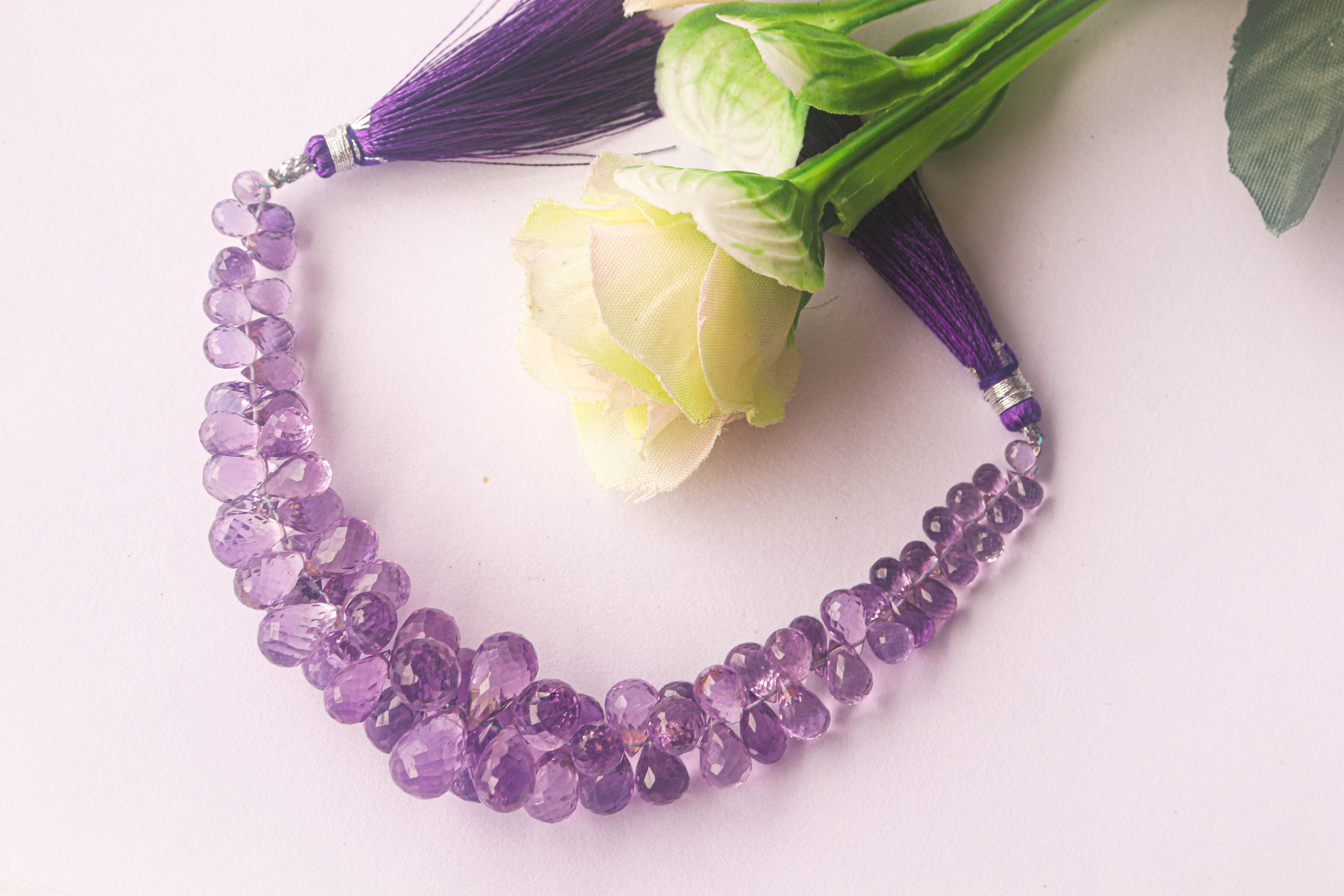 Amethyst Faceted Drops Beadsforyourjewelry
