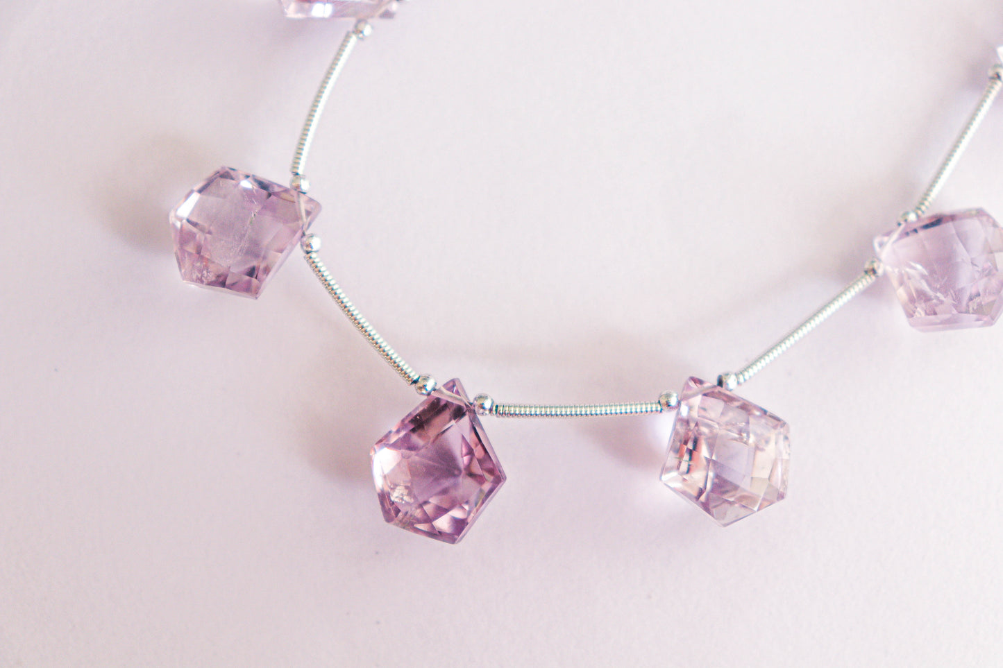 Amethyst Gemstone Pentagon Shape Faceted Drops Beadsforyourjewelry