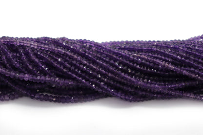 Amethyst Rondelle Beads, faceted beads, AAA+ Quality, 3-4mm Size, Jewelry supplies, crafting supplies & beading supplies, 15 inch Gemstone beads Beadsforyourjewelry