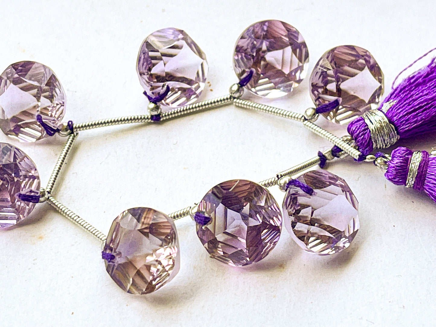 Amethyst Round Star Concave Cut Beads Beadsforyourjewelry