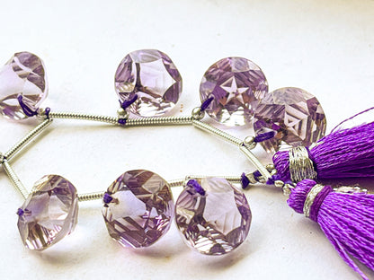 Amethyst Round Star Concave Cut Beads Beadsforyourjewelry