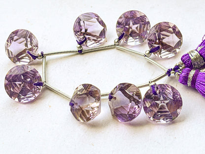 Amethyst Round Star Concave Cut Beads Beadsforyourjewelry