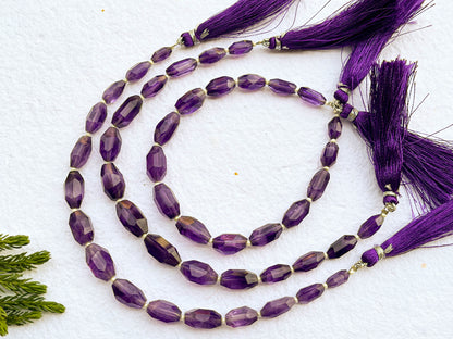 Amethyst Tube Shape Tumble Faceted Beads Beadsforyourjewelry