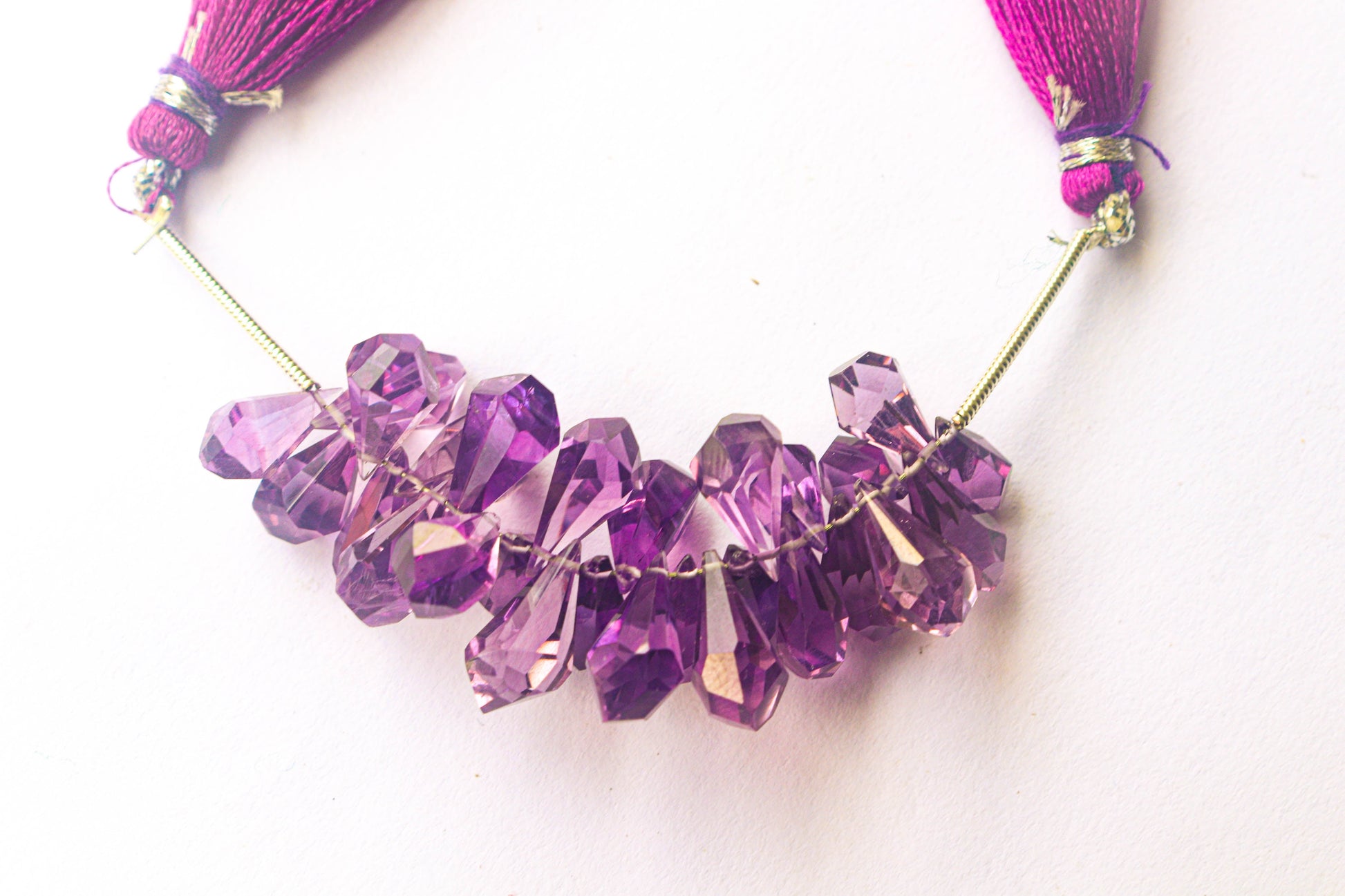 Amethyst Uneven Faceted Tumble Drops Beadsforyourjewelry