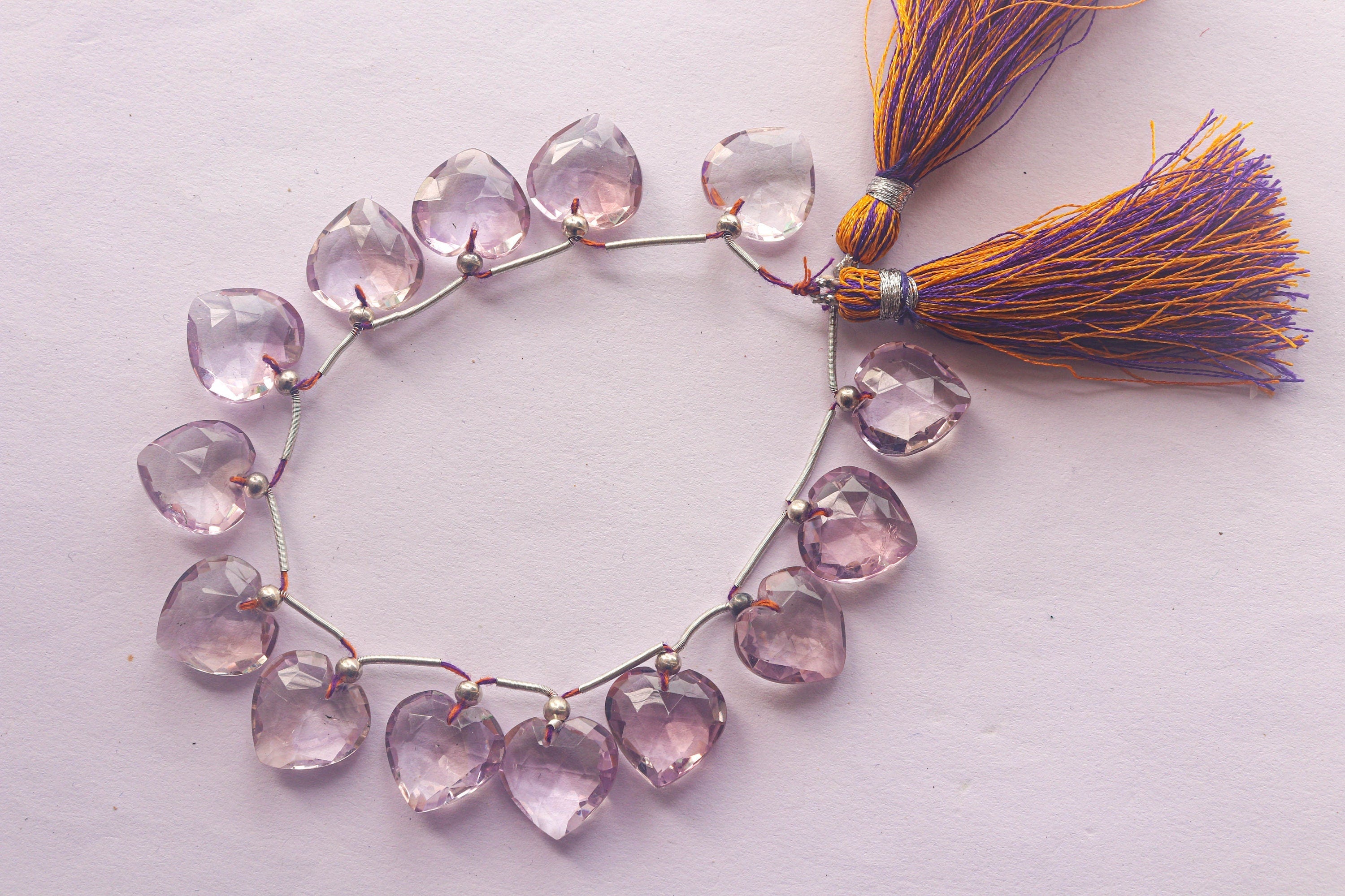 Ametrine Beads Faceted Heart Shape | 13mm to 16mm Beadsforyourjewelry