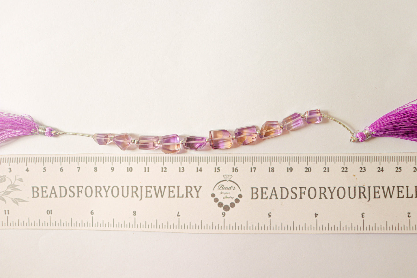 Ametrine Beads Uneven Shape Faceted Tumbles | 8x10mm-10x12mm | 10 Pieces | 5 inch | High Quality Ametrine Gemstone | Beadsforyourjewellery Beadsforyourjewelry