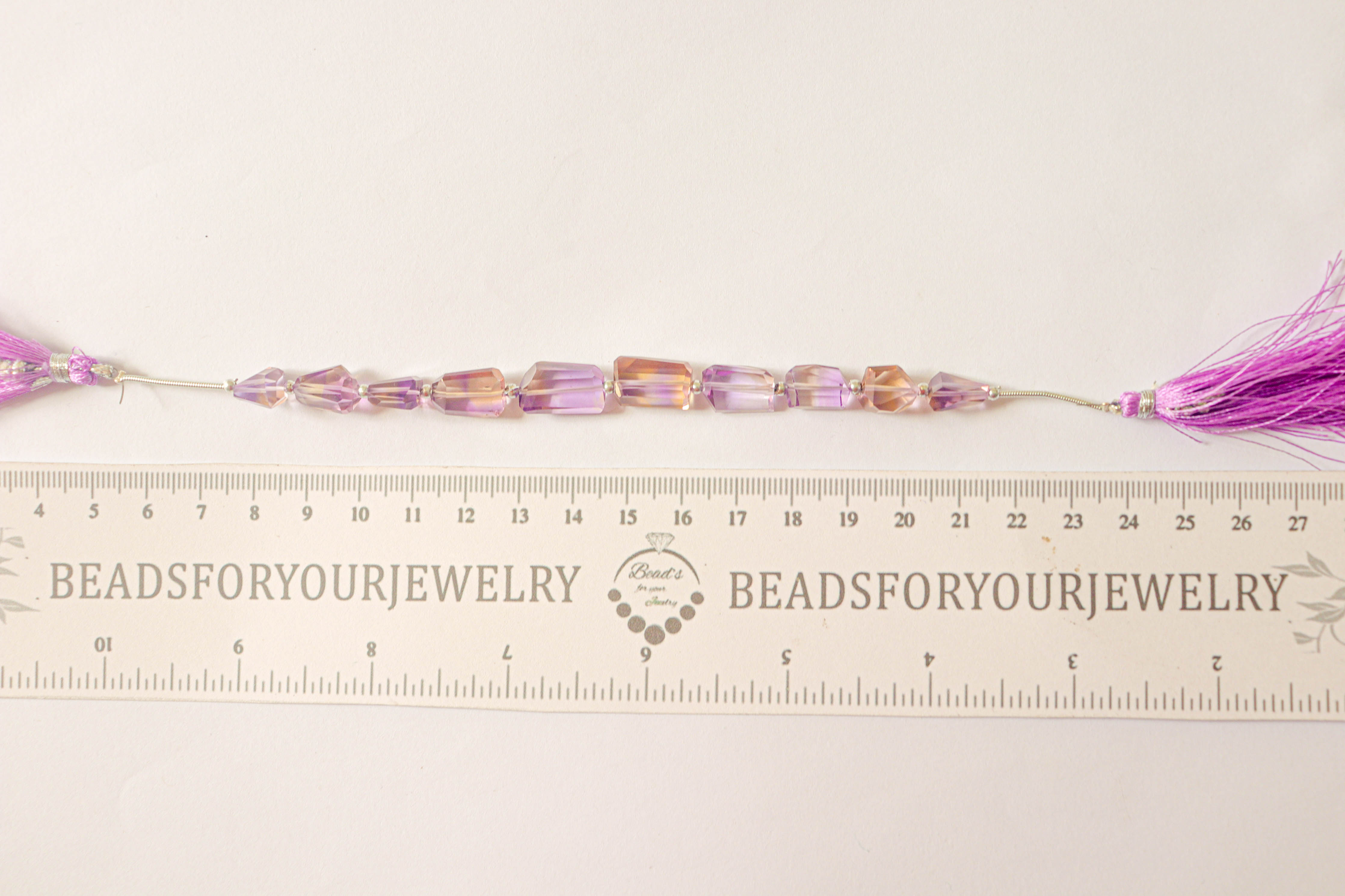 Ametrine Beads Uneven Shape Faceted Tumbles | 8x10mm-8x15mm | 10 Pieces | 5 inch | High Quality Ametrine Gemstone | Beadsforyourjewellery Beadsforyourjewelry