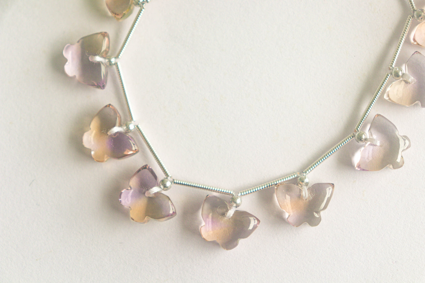 Ametrine Gemstone Butterfly Shape Beads Beadsforyourjewelry