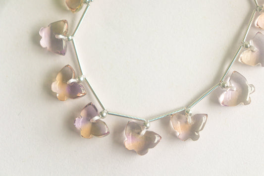 Ametrine Gemstone Butterfly Shape Beads Beadsforyourjewelry
