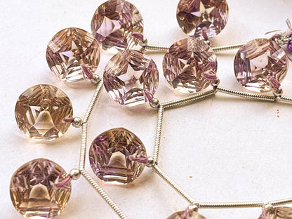 Ametrine Round Star Concave Cut Beads Beadsforyourjewelry