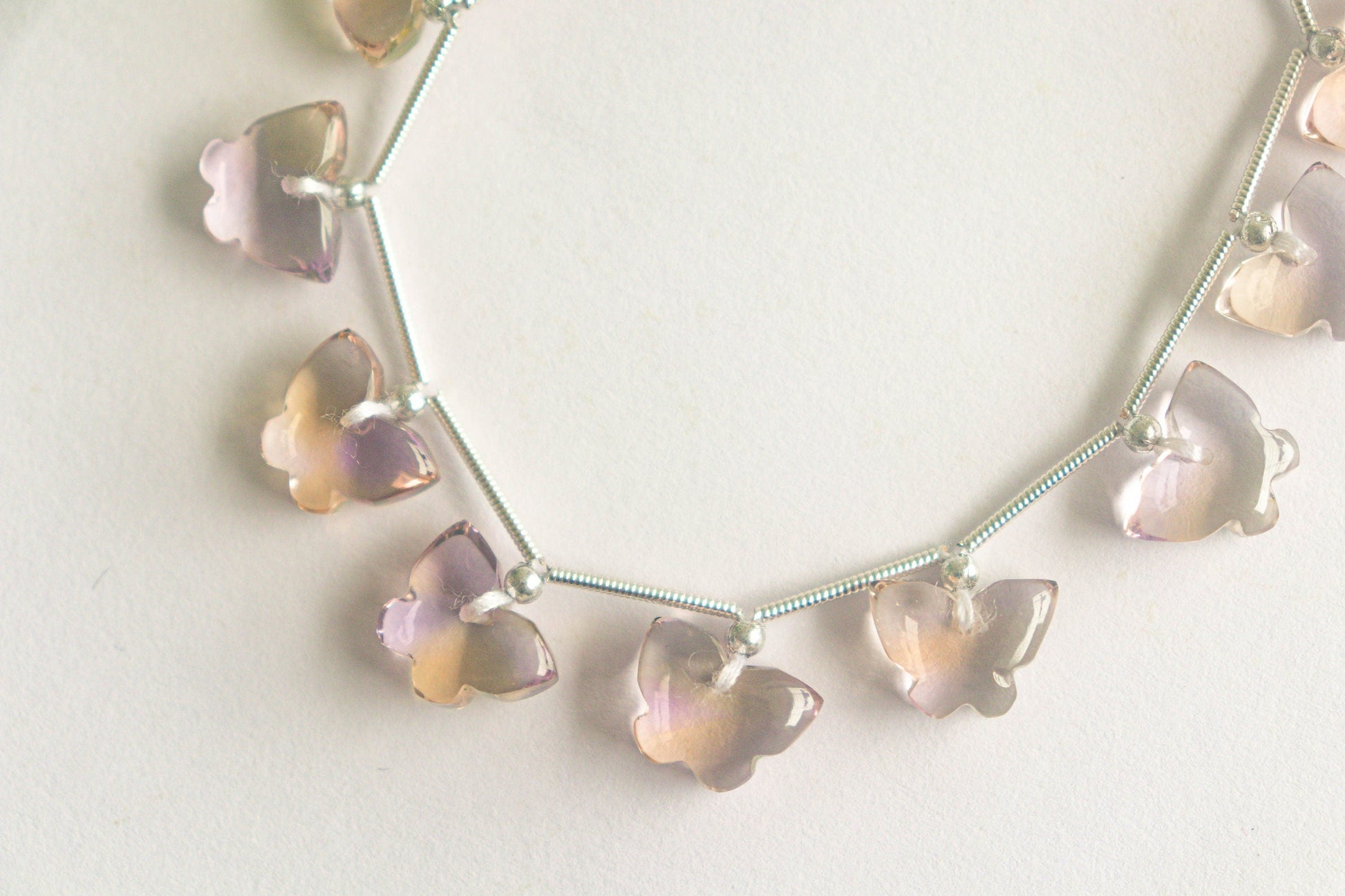 Ametrine Smooth Butterfly Shape Beads Beadsforyourjewelry