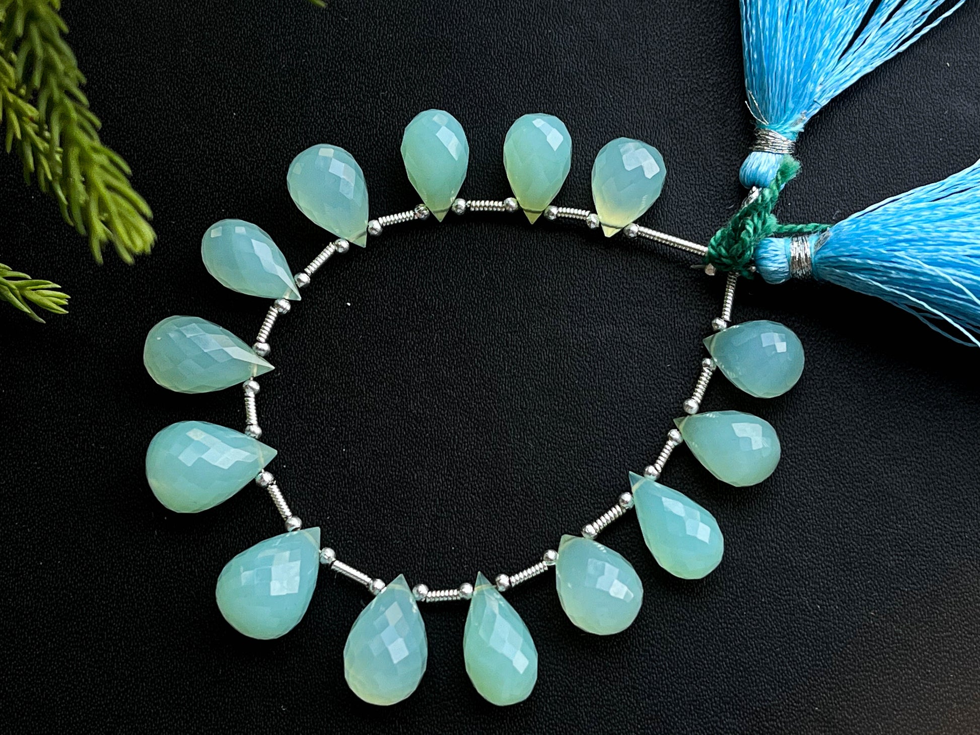 Aqua Blue Onyx Faceted Drops, 14 Pieces | 8x12mm to 9x18mm Beadsforyourjewelry