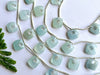 Aquamarine Cushion Hoop Shape Faceted Briolette Beads, Natural Aquamarine Gemstone, Aquamarine cushion beads, 12x12mm, 10 Pieces Beadsforyourjewelry
