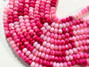 Beautiful Candy Pink Opal Smooth Rondelle Shape Beads Beadsforyourjewelry