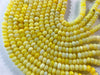 Beautiful Lemon Yellow Opal Smooth Rondelle Shape Beads Beadsforyourjewelry