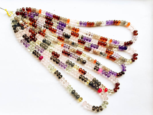 Beautiful Mix Natural Gemstone rondelle Beads, 16 Inch String, Rainbow Candy Beads, Disco Beads Necklace, Semi Precious Rondelle RJ1 Beadsforyourjewelry