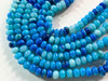Beautiful Neon Blue Opal Smooth Rondelle Shape Beads Beadsforyourjewelry