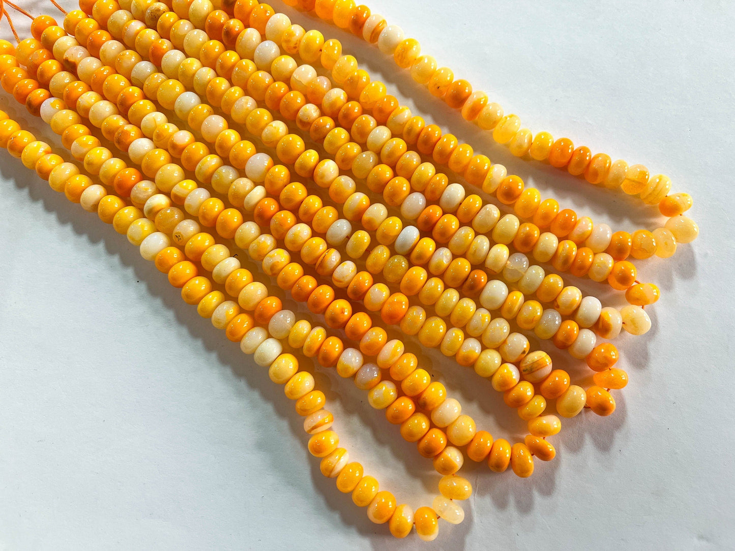 Beautiful Orange Opal Smooth Rondelle Shape Beads Beadsforyourjewelry