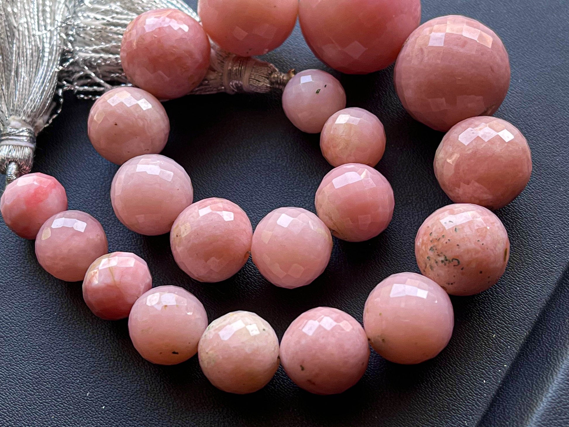 Beautiful Pink Opal Sphere Shape Faceted Beads Beadsforyourjewelry