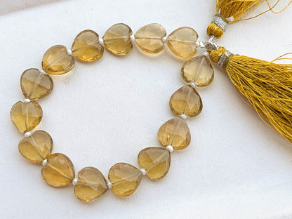 Beer Quartz Heart Shape Beads 15 Pieces Beadsforyourjewelry
