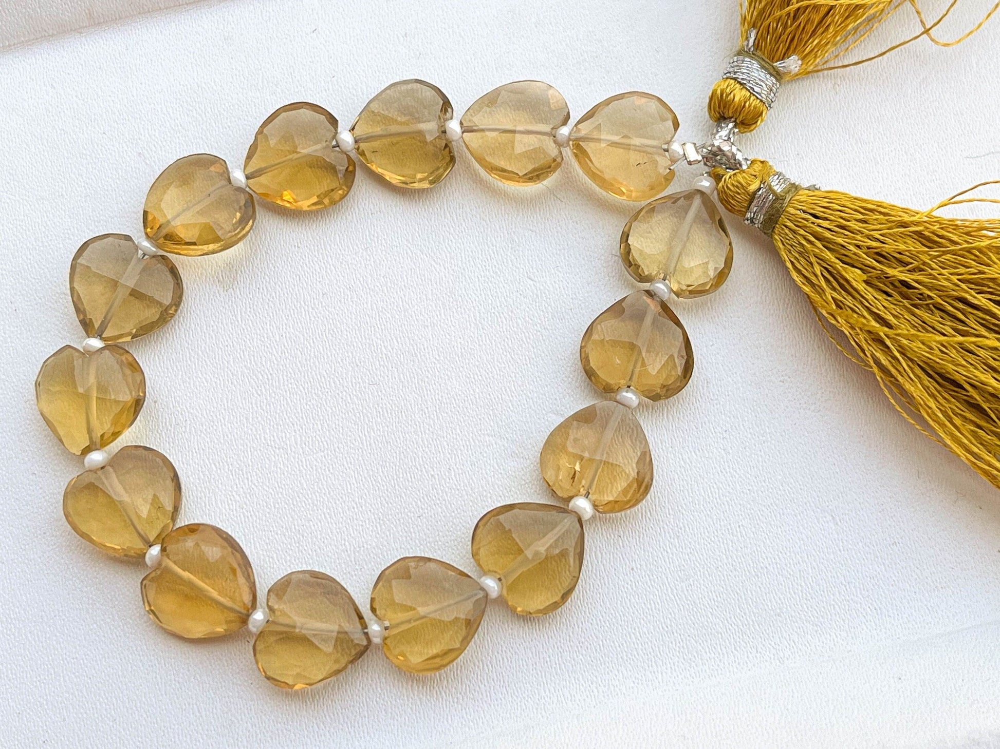 Beer Quartz Heart Shape Beads 15 Pieces Beadsforyourjewelry