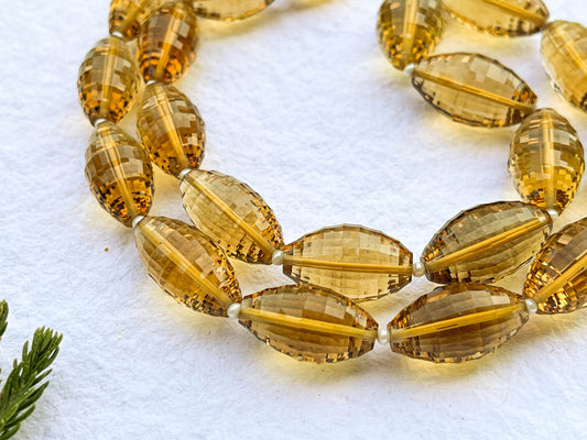 Beer Quartz Olive Shape concave cut Beads Beadsforyourjewelry