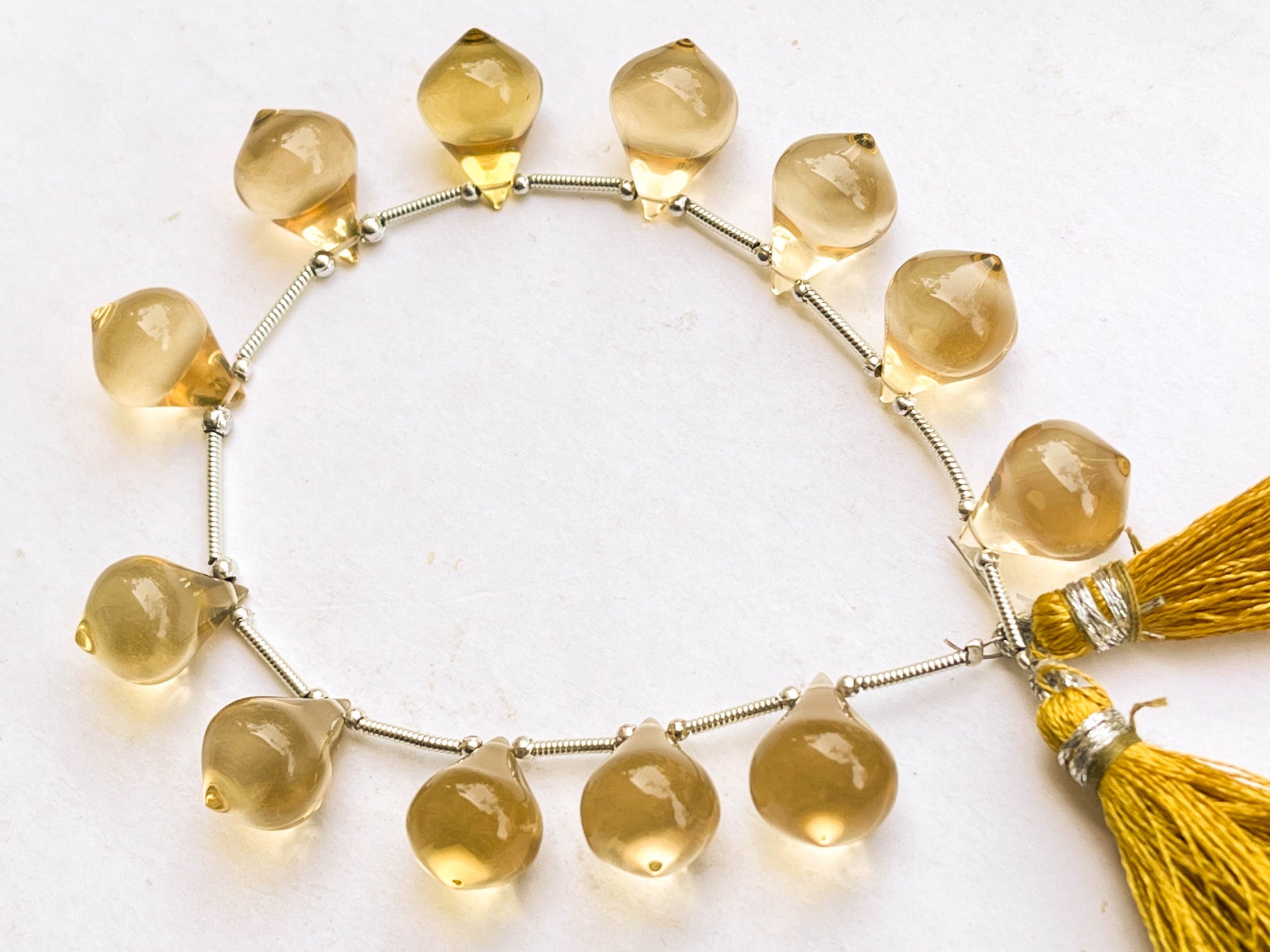Beer Quartz Slanted Shape Drops | 12 Pieces Beadsforyourjewelry