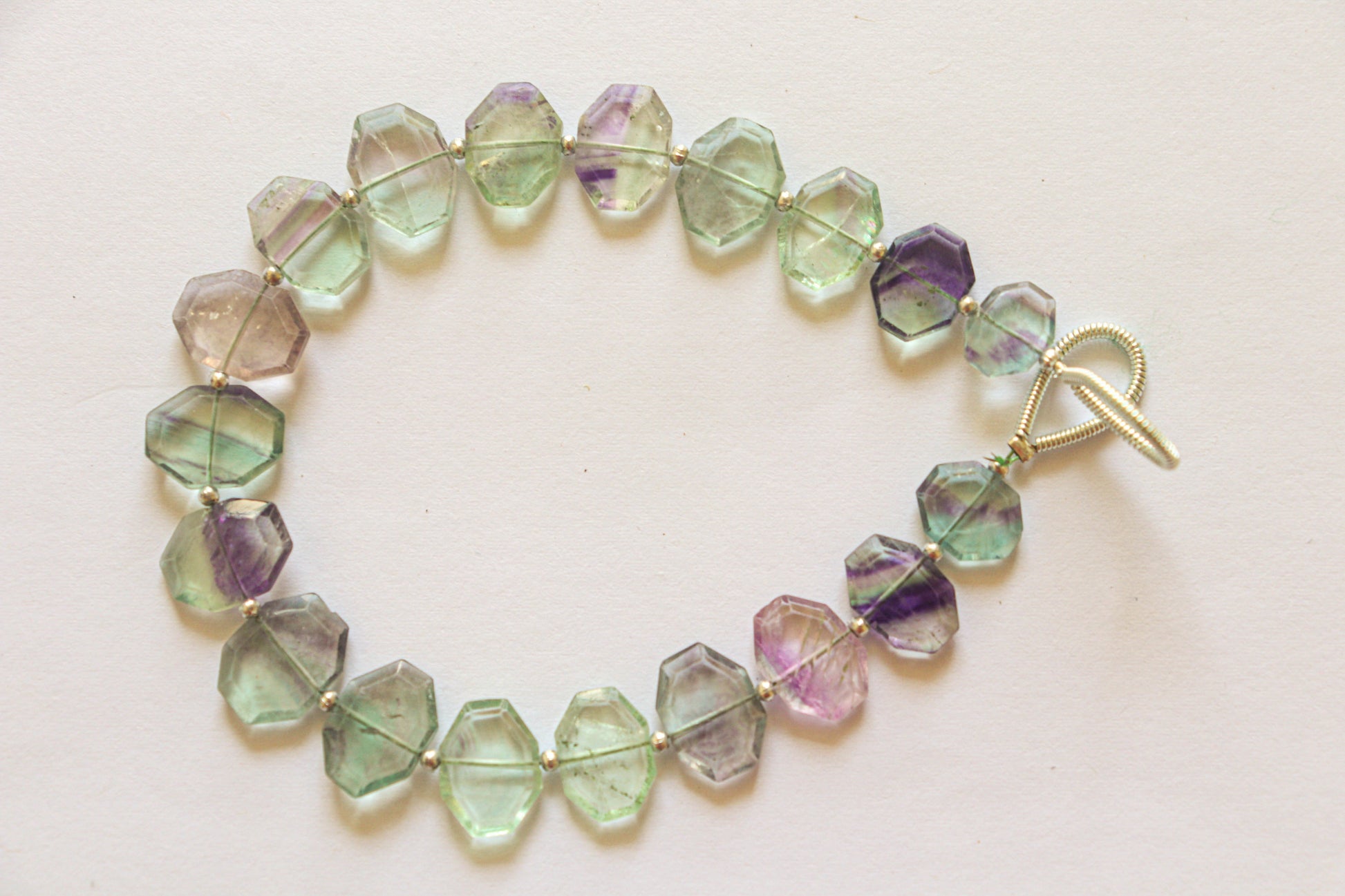 Bi-Fluorite gemstone Crown cut beads Beadsforyourjewelry