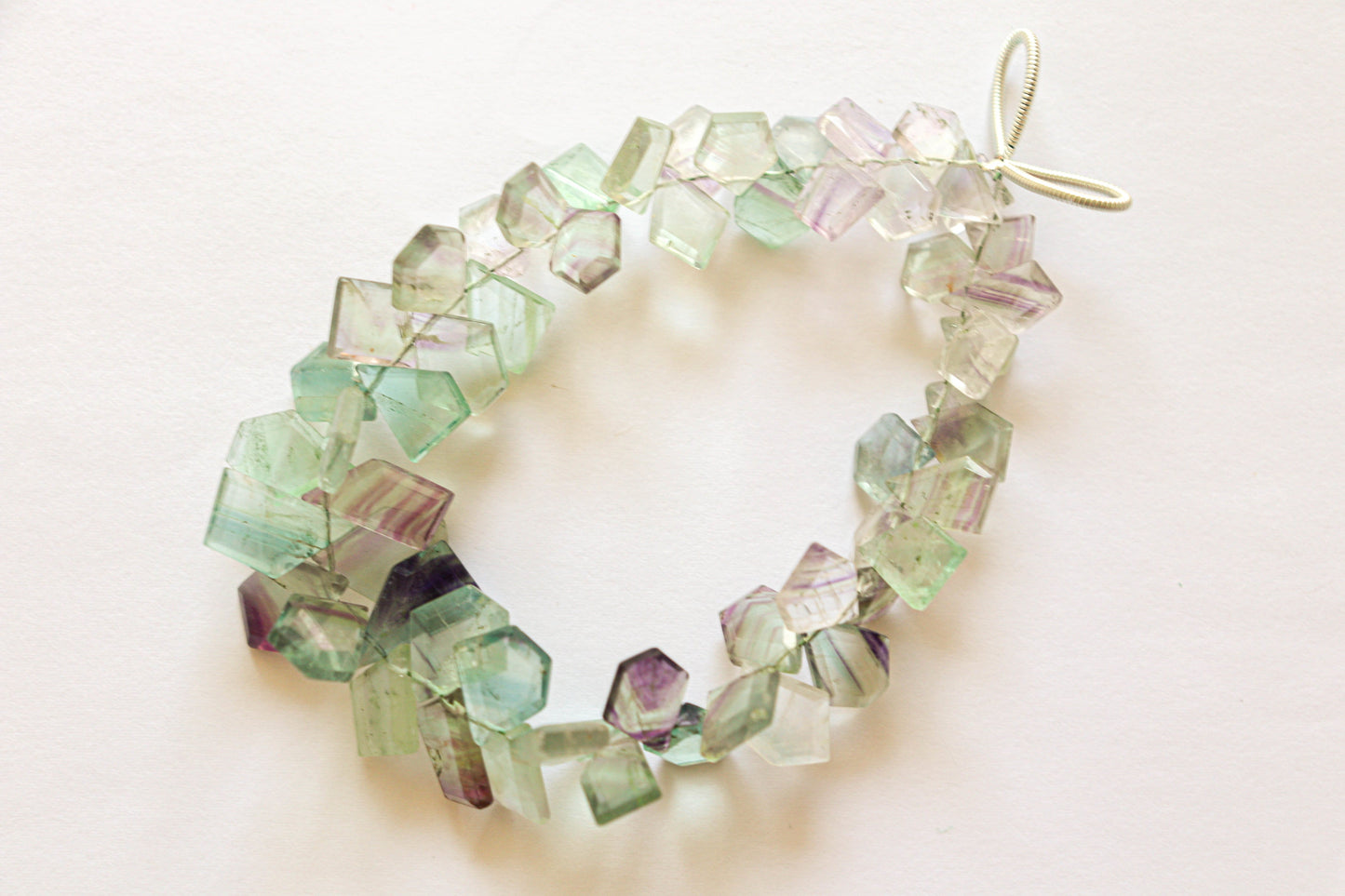 Bi-Fluorite gemstone slice cut beads Beadsforyourjewelry