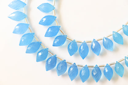 Blue Onyx Faceted Rice Drops Beads Beadsforyourjewelry