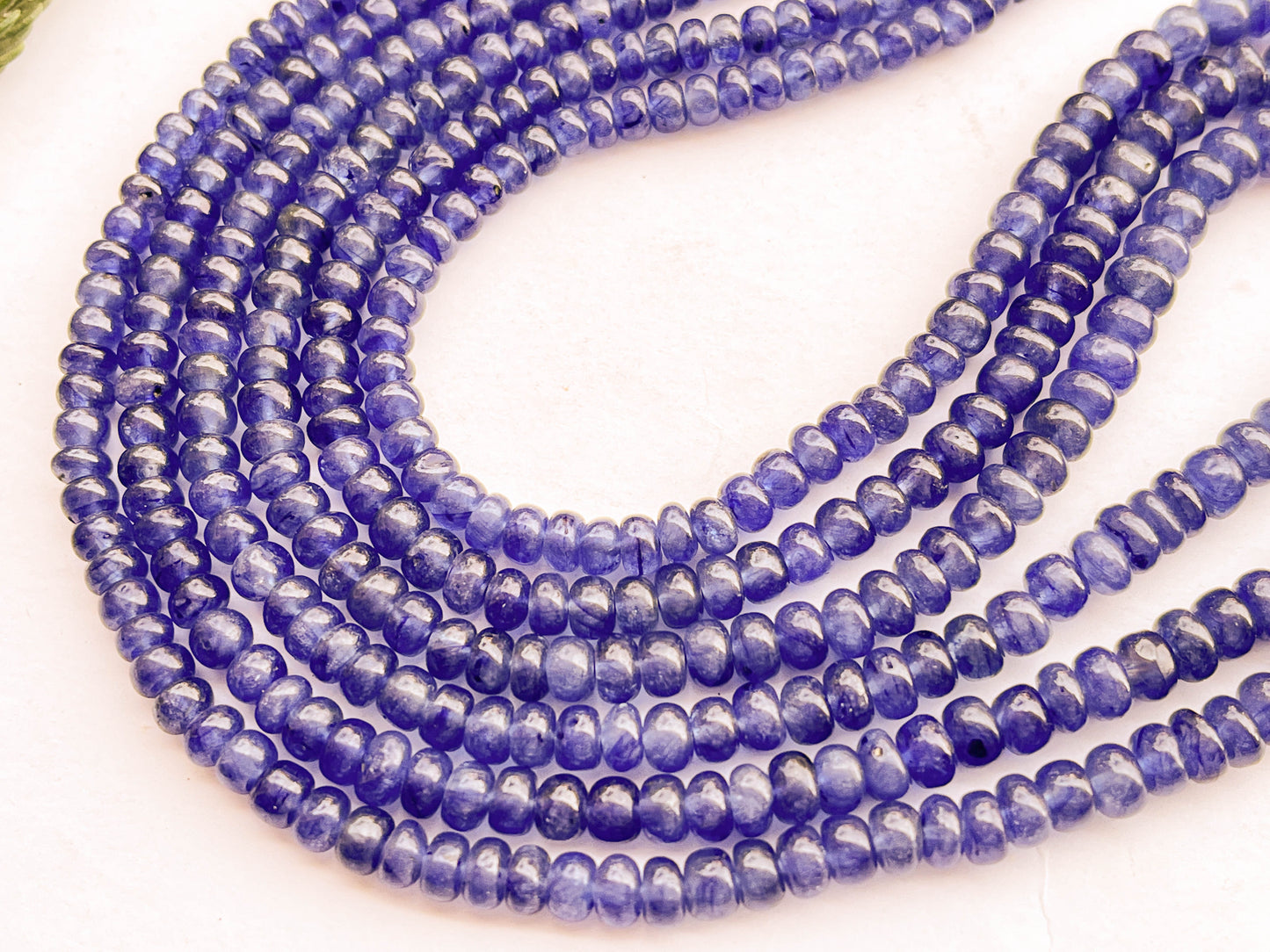 Blue Sapphire Glass Filled Smooth Rondelle Shape Beads Beadsforyourjewelry