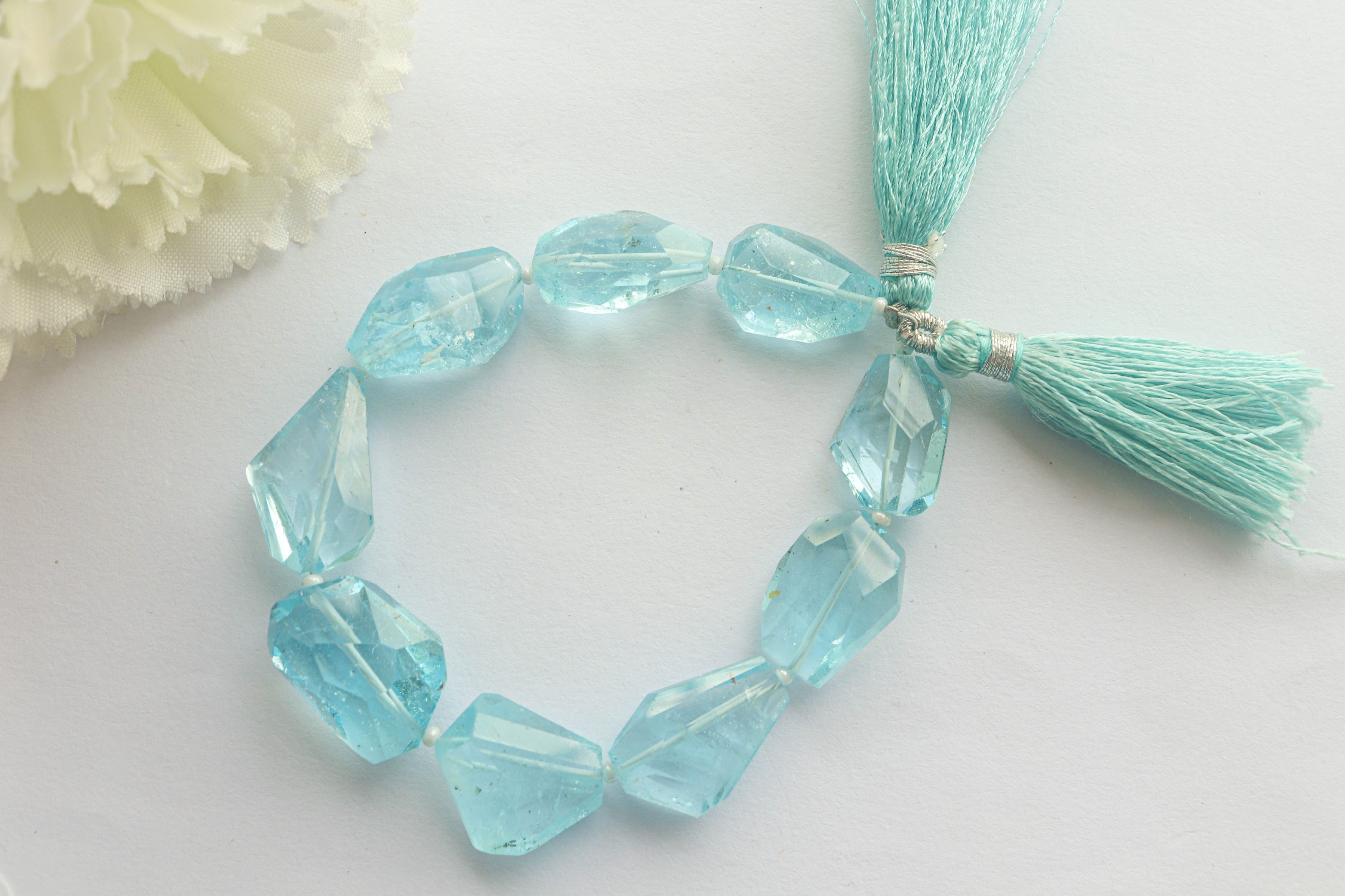Blue Topaz Faceted Uneven Shape Tumble/Nuggets Beads | Grade A Beadsforyourjewelry