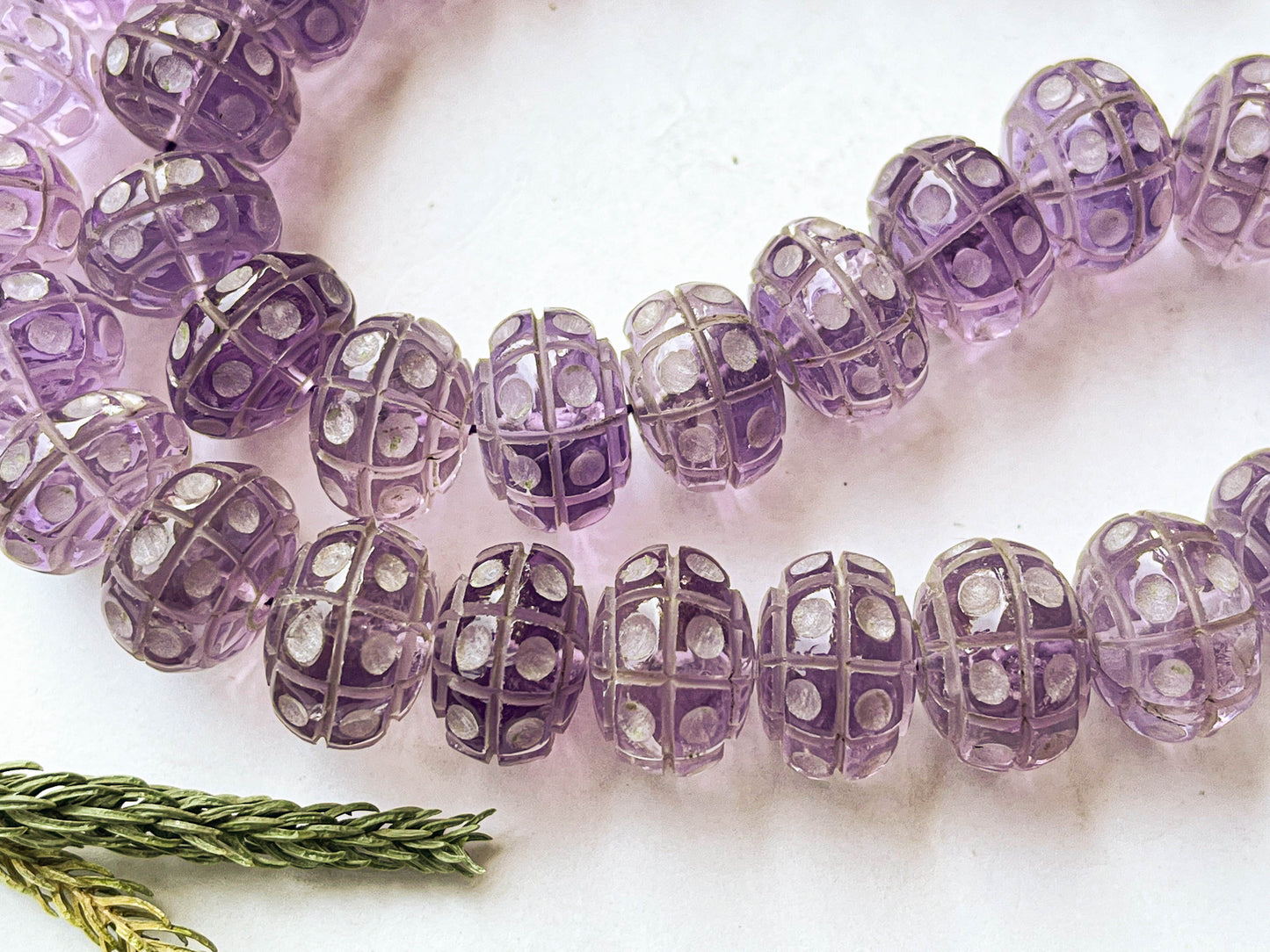 Brazil Pink Amethyst Cameo Frost Rondelle Shape Beads Beadsforyourjewelry