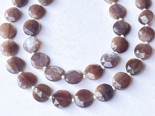 Chocolate Moonstone Coin shape or round shape briolette beads Beadsforyourjewelry