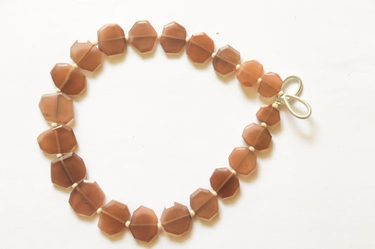 Chocolate Moonstone gemstone Crown cut beads Beadsforyourjewelry