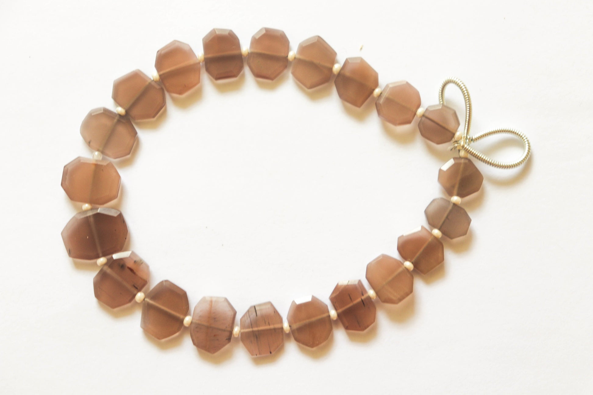 Chocolate Moonstone gemstone Crown cut beads Beadsforyourjewelry