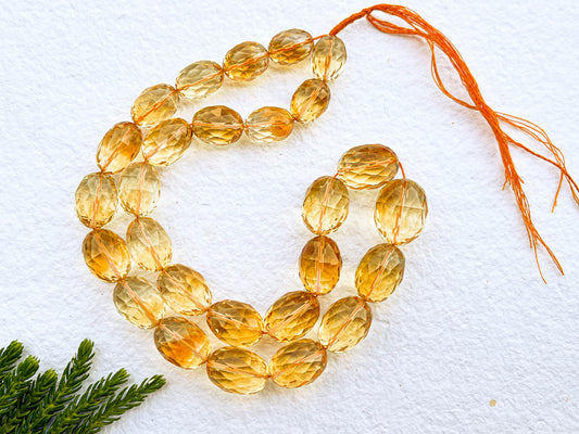 Citrine Egg Shape Faceted beads Beadsforyourjewelry