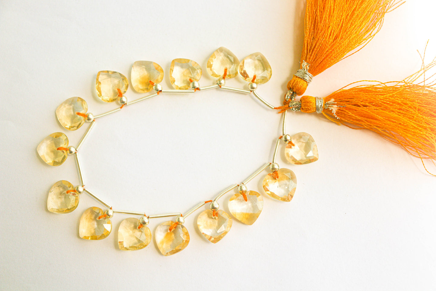 Citrine Heart Shape Faceted Beads Beadsforyourjewelry