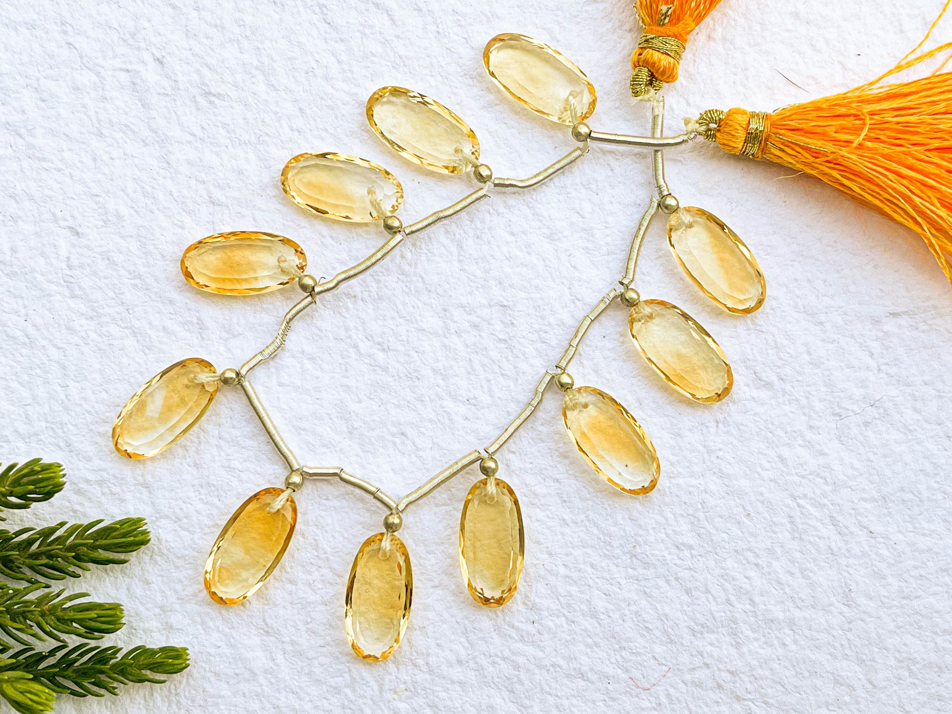 Citrine Oval Flat Cut Beads Beadsforyourjewelry