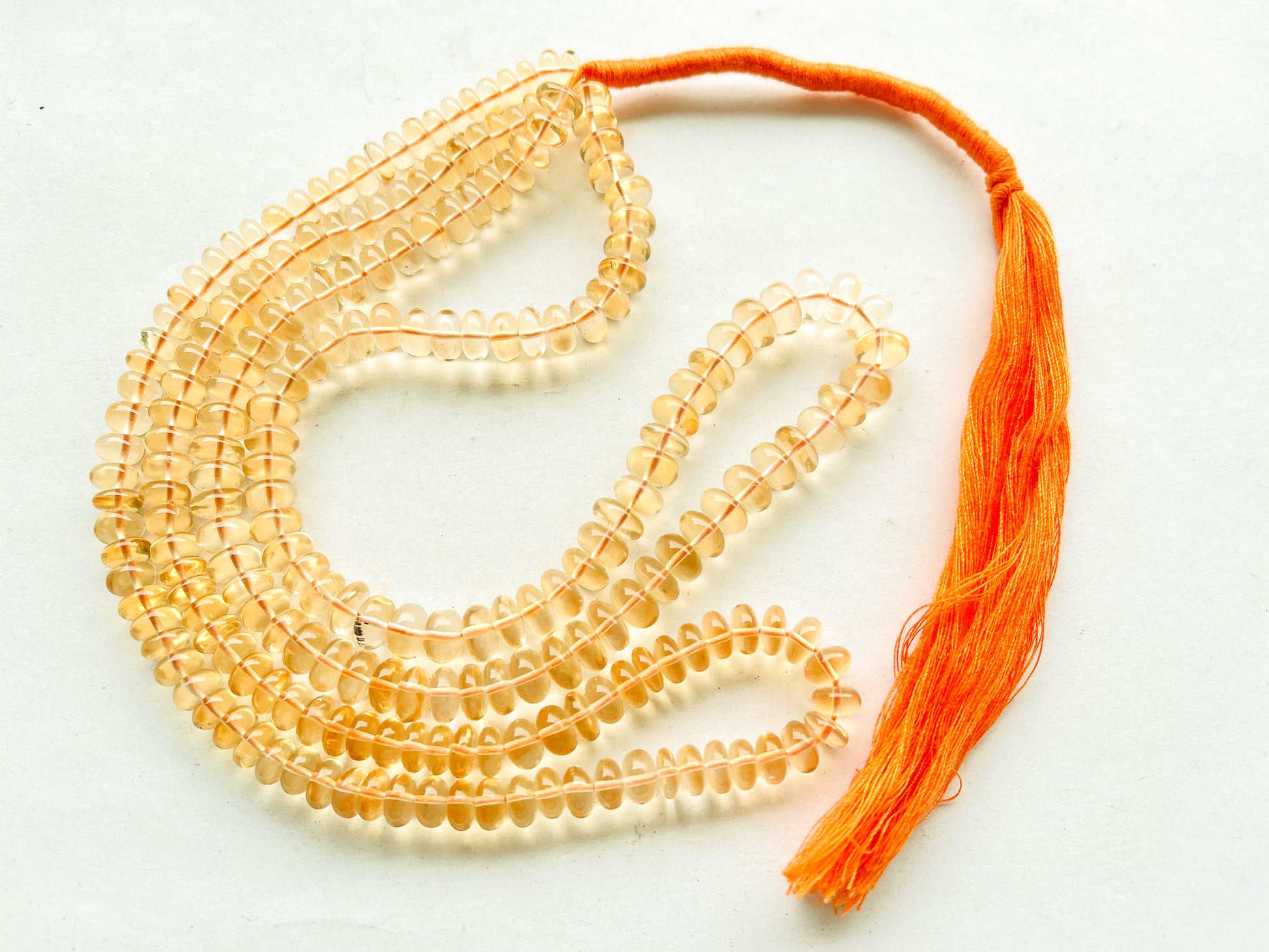 Citrine Smooth Rondelle Beads, 16 Inch | 6mm to 8mm Beadsforyourjewelry