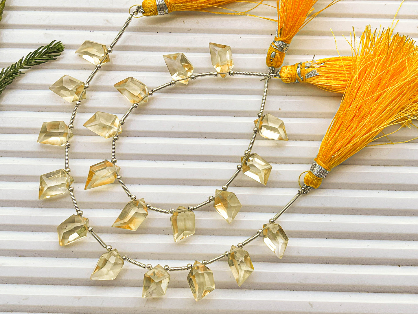 Citrine Spindle Cut Stone beads | 12x7x6mm Beadsforyourjewelry