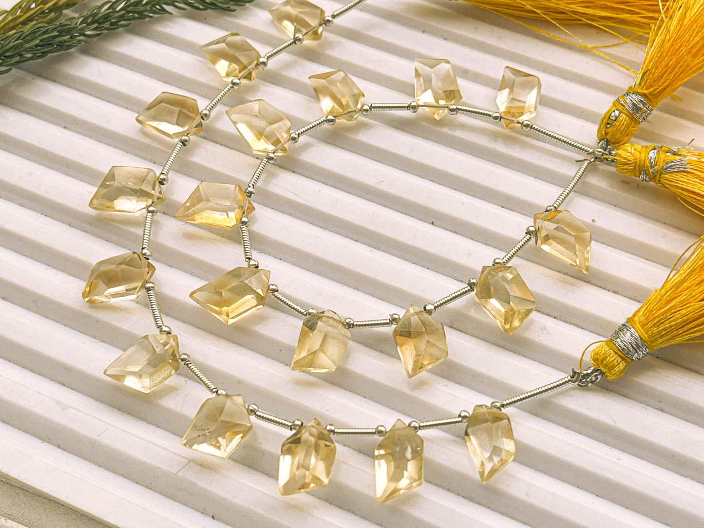Citrine Spindle Cut Stone beads | 12x7x6mm Beadsforyourjewelry