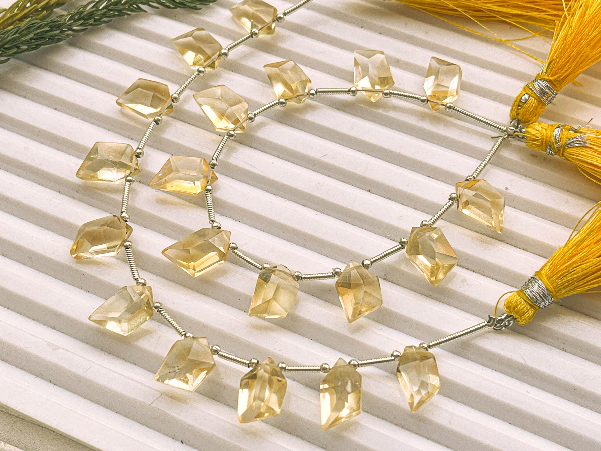 Citrine Spindle Cut Stone beads | 12x7x6mm Beadsforyourjewelry