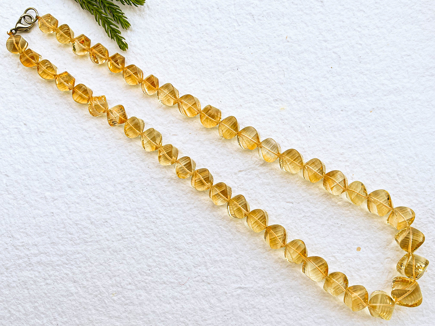 Citrine Spiral Rope Faceted beads Beadsforyourjewelry